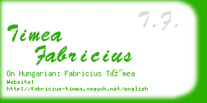 timea fabricius business card